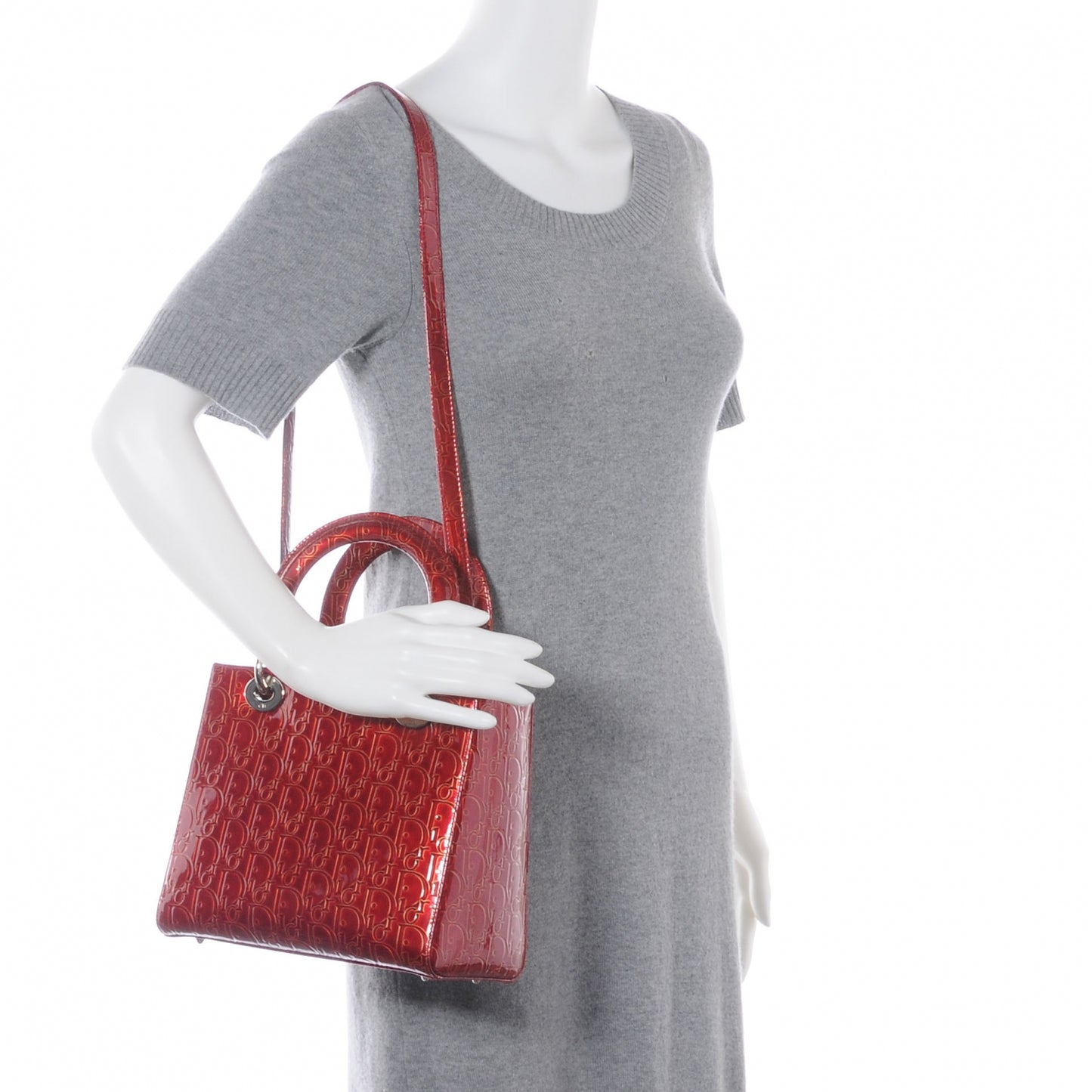 Patent Ultimate Medium Lady Dior Red