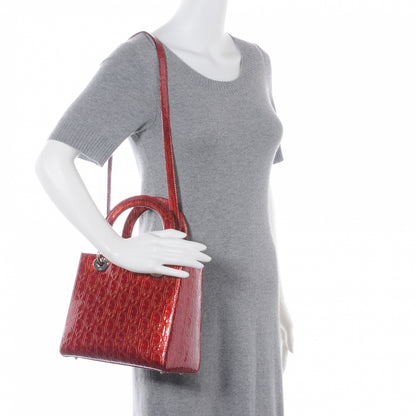 Christian Dior Patent Ultimate Medium Lady Dior Red 2 of 8