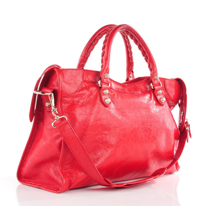 Balenciaga Agneau Giant 12 Silver Hardware City Coquelicot 3 of 13