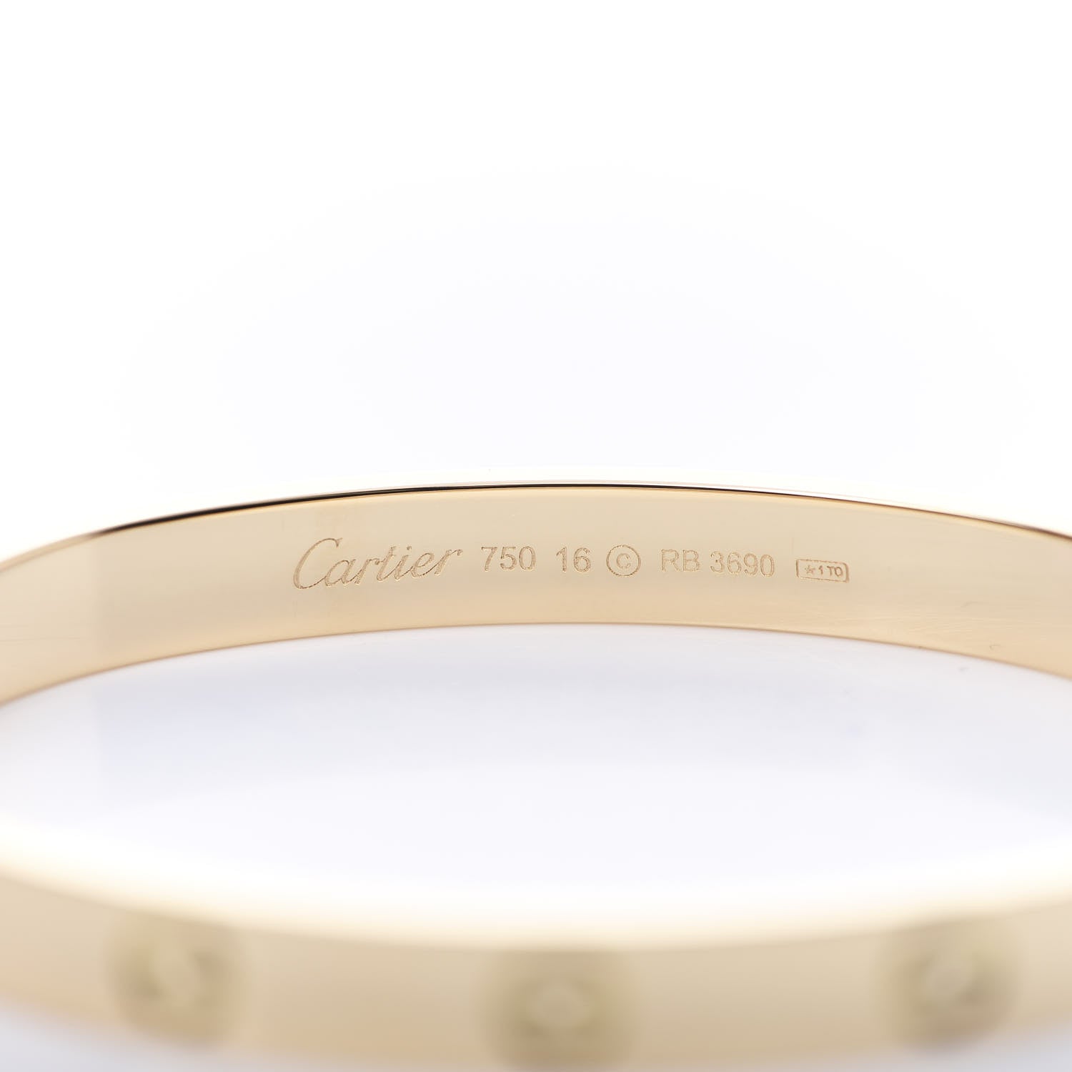 Cartier 18K Yellow Gold LOVE Bracelet 16 4 of 5