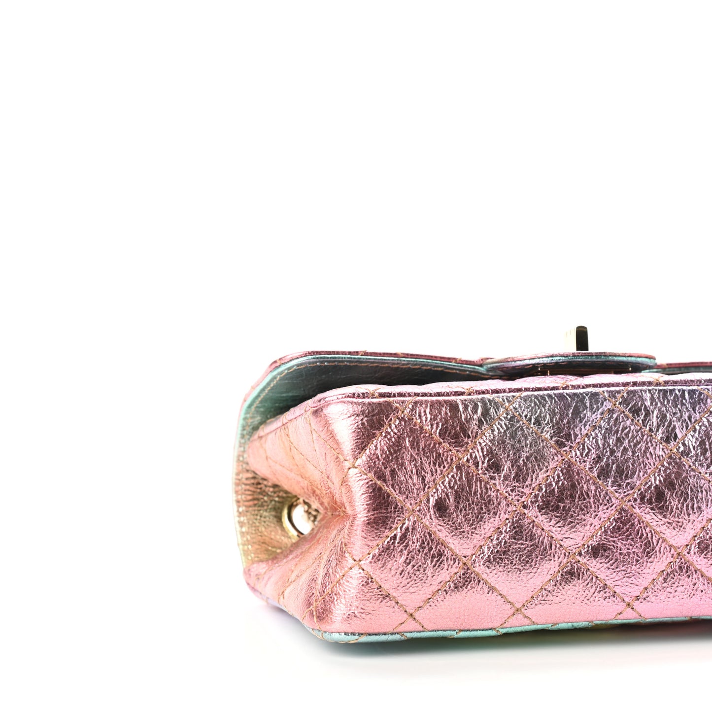 Metallic Goatskin Quilted Mini 2.55 Reissue Flap Multicolor