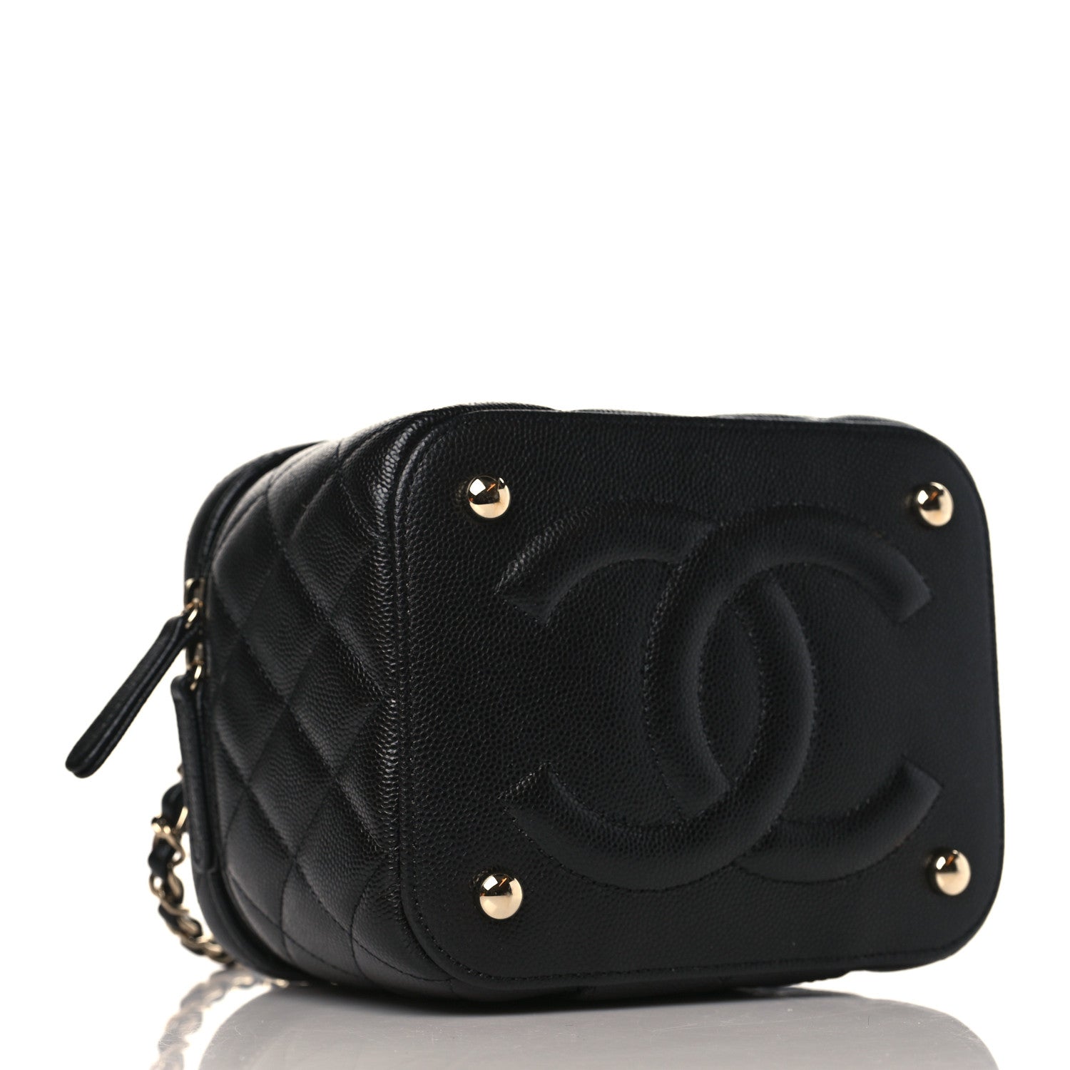 Chanel Caviar Quilted Small CC Vanity Case Black 4 of 9