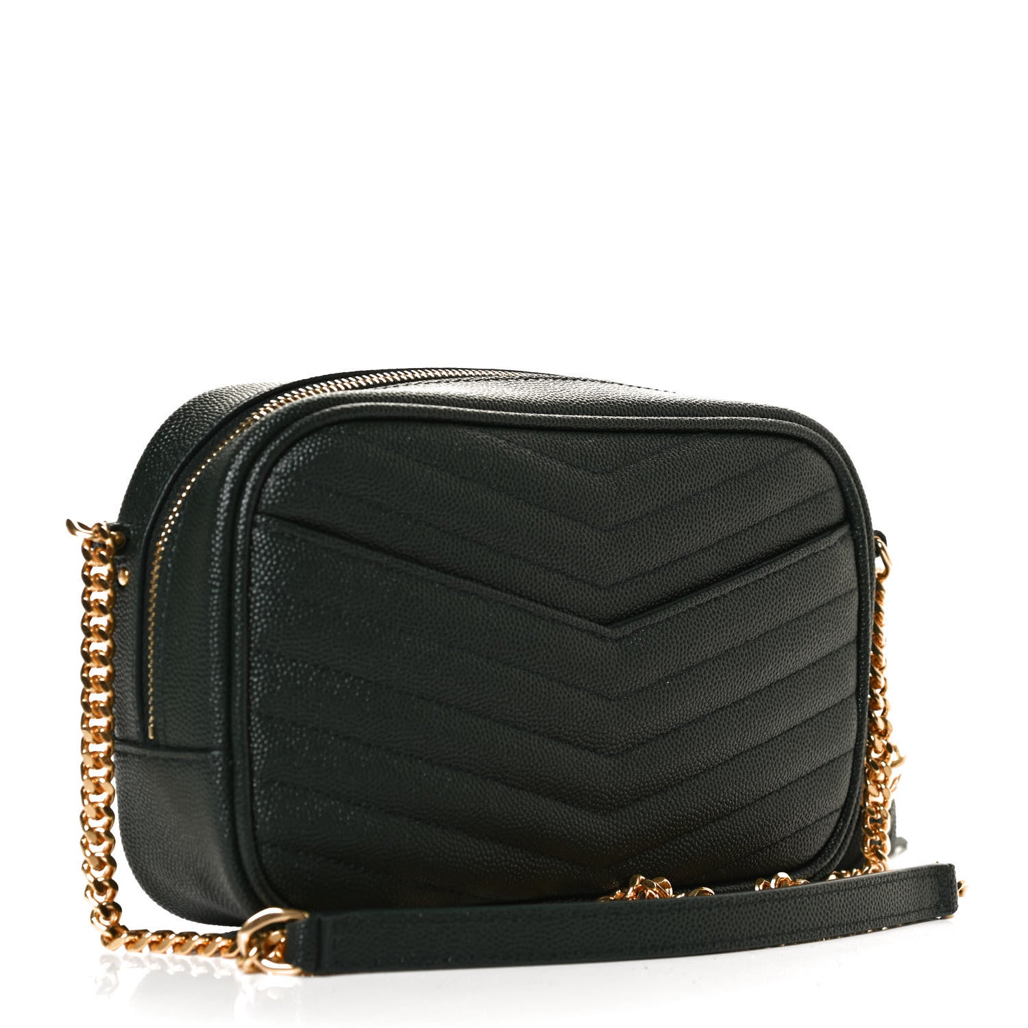 Saint Laurent Grain De Poudre Matelasse Monogram Mini Lou Camera Bag New Vert Fonce 2 of 10