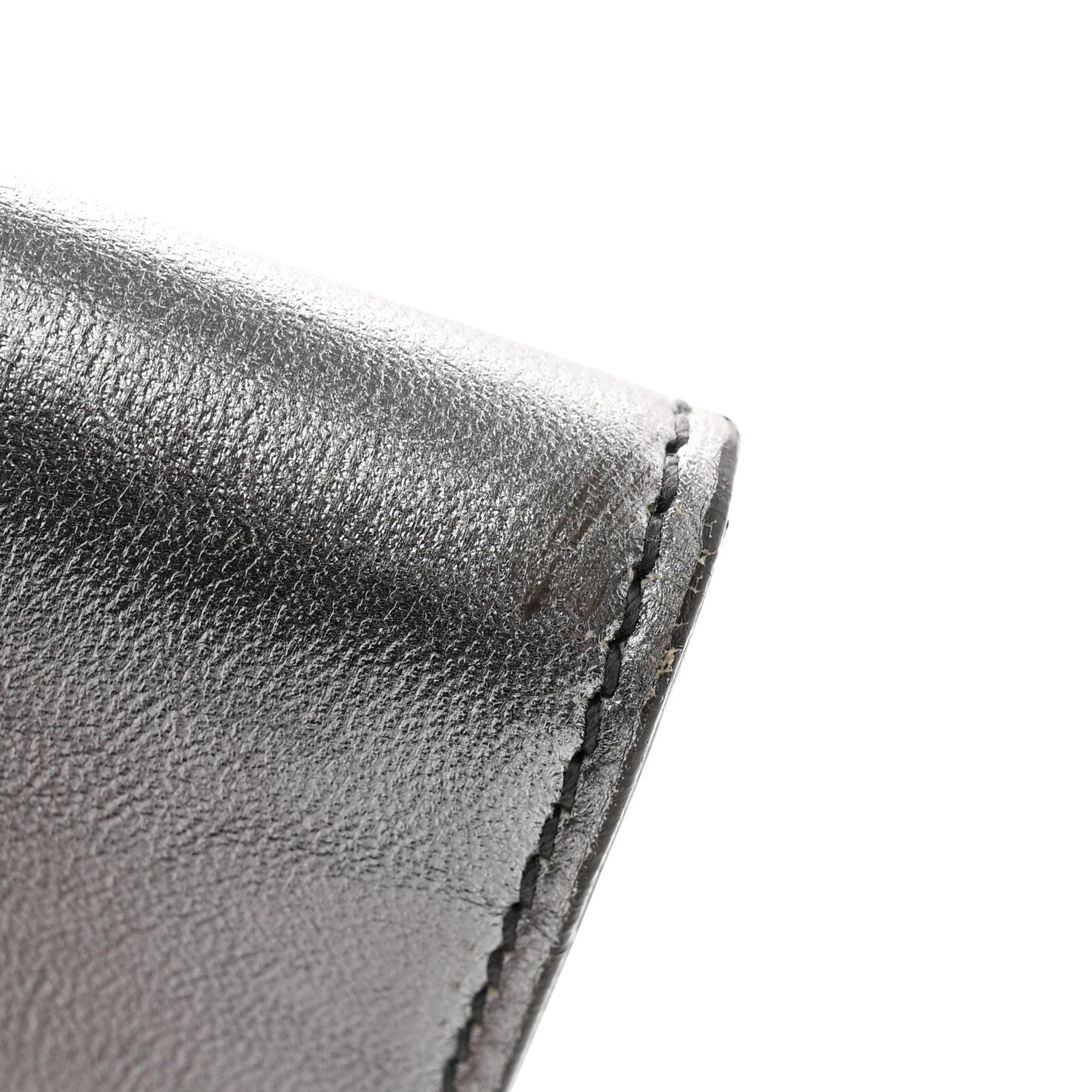 Saint Laurent Metallic Calfskin Y-Mail Clutch Silver 13 of 22