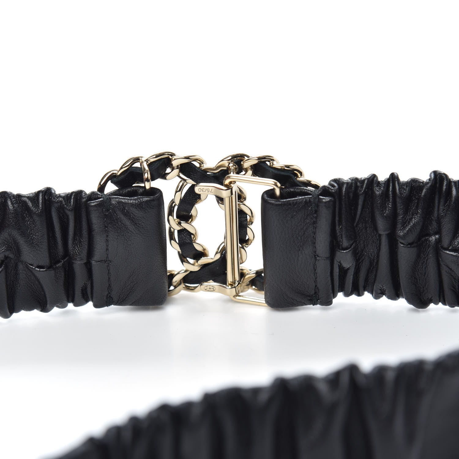 Chanel Lambskin CC Belt 75 30 Black 4 of 4