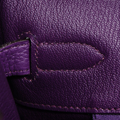 Hermes Taurillon Clemence Birkin 35 Ultraviolet 31 of 32
