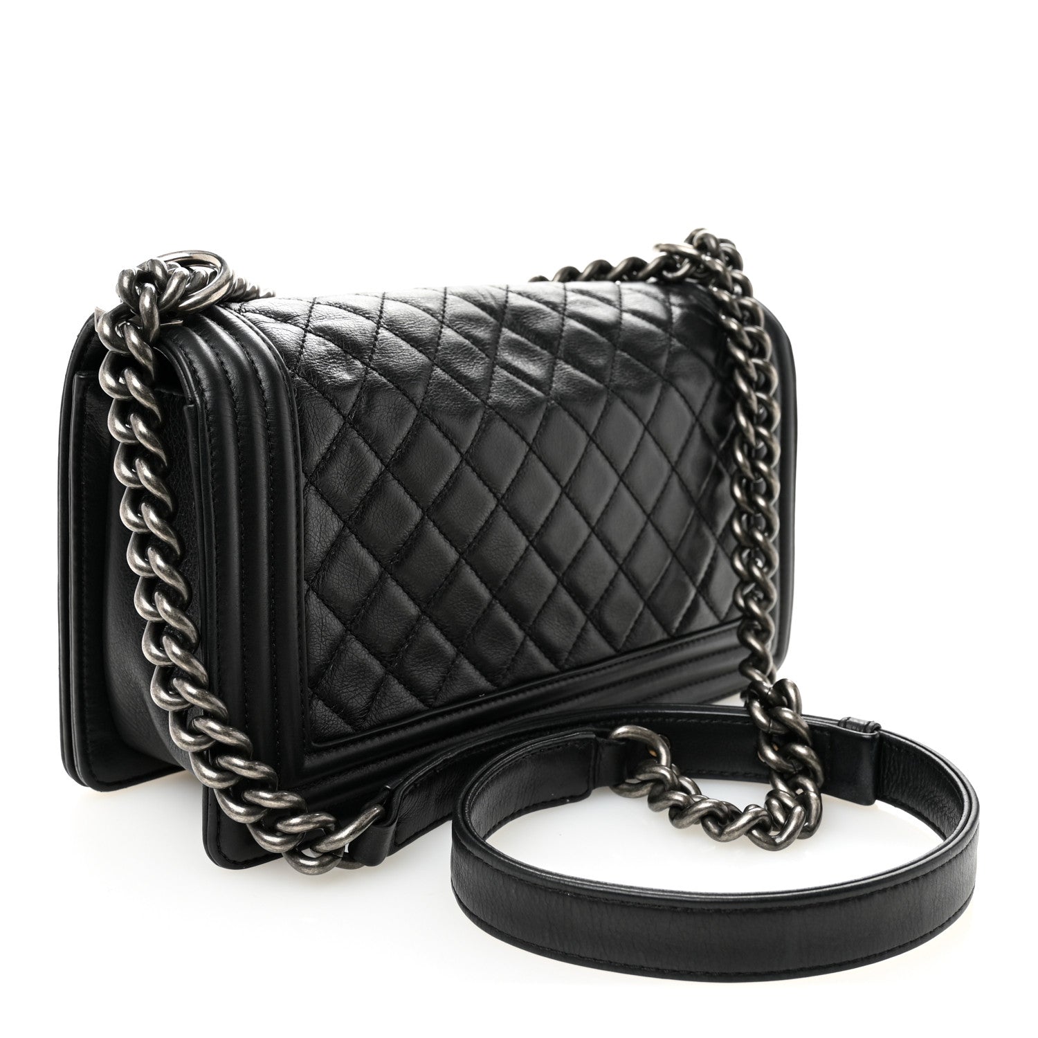 Chanel Calfskin Quilted Medium Boy Flap Black 3 of 10