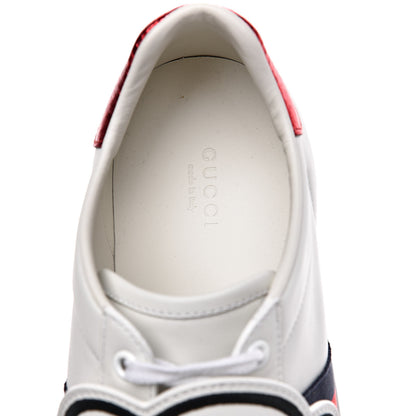 Gucci Calfskin Ayers Blind For Love Embroidered Womens Ace Sneakers 39.5 White 7 of 11