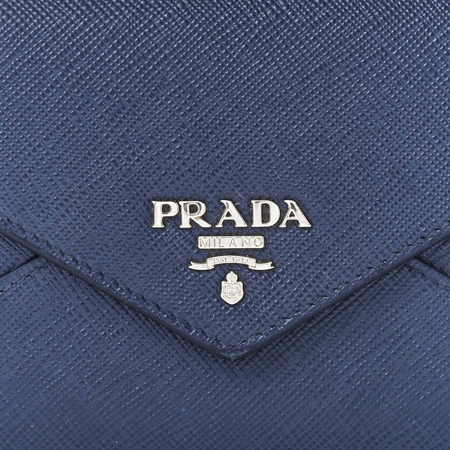 Prada Saffiano Envelope Wallet Bluette 8 of 11