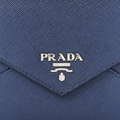 Prada Saffiano Envelope Wallet Bluette 8 of 11