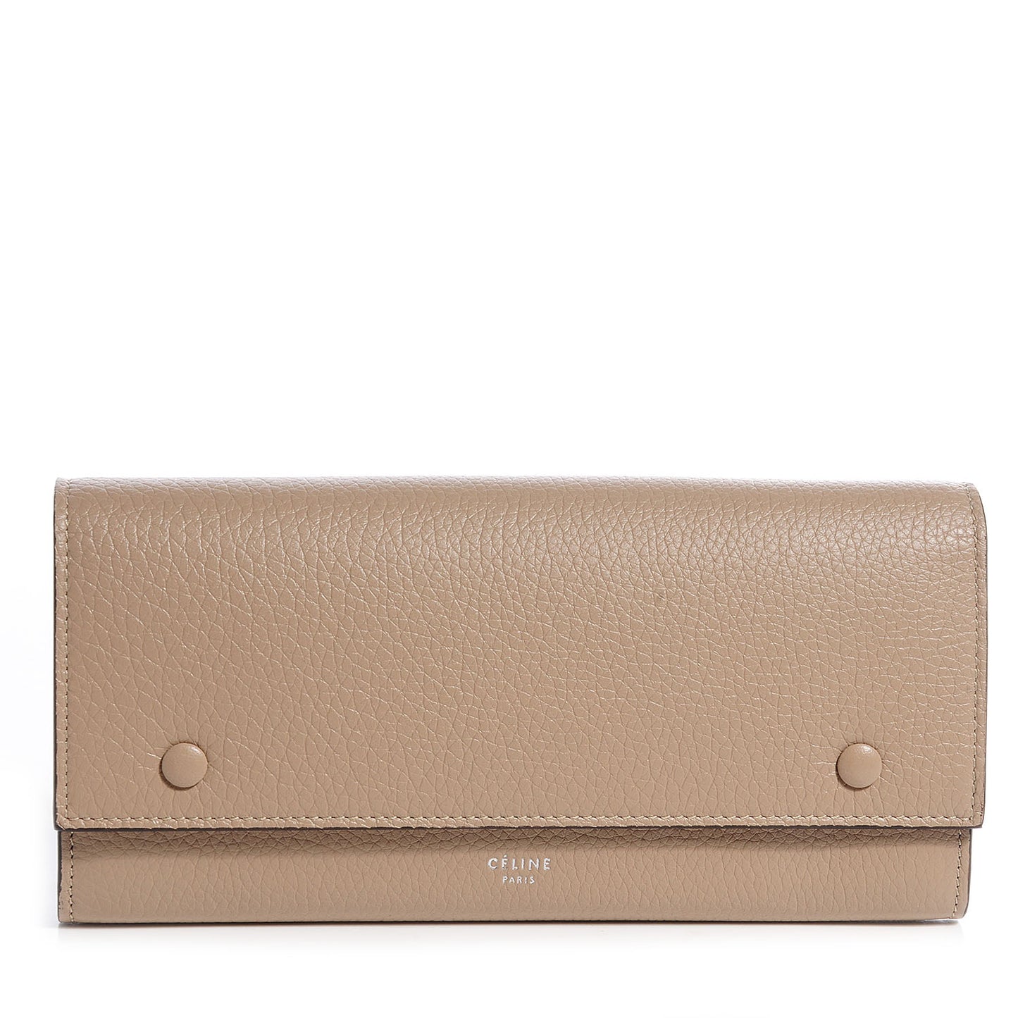 Calfskin Large Multifunction Flap Wallet Dune