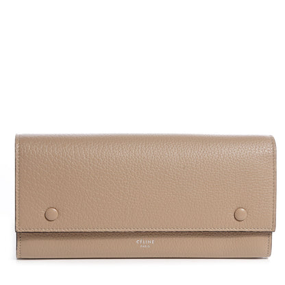 Celine Calfskin Large Multifunction Flap Wallet Dune 1 of 9