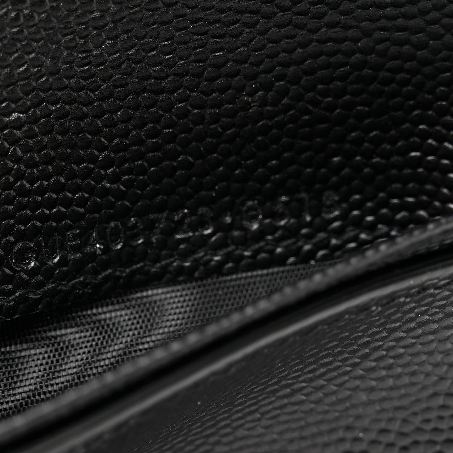 Saint Laurent Grain De Poudre Matelasse Chevron Monogram Compact Zip Around Wallet Black 7 of 7