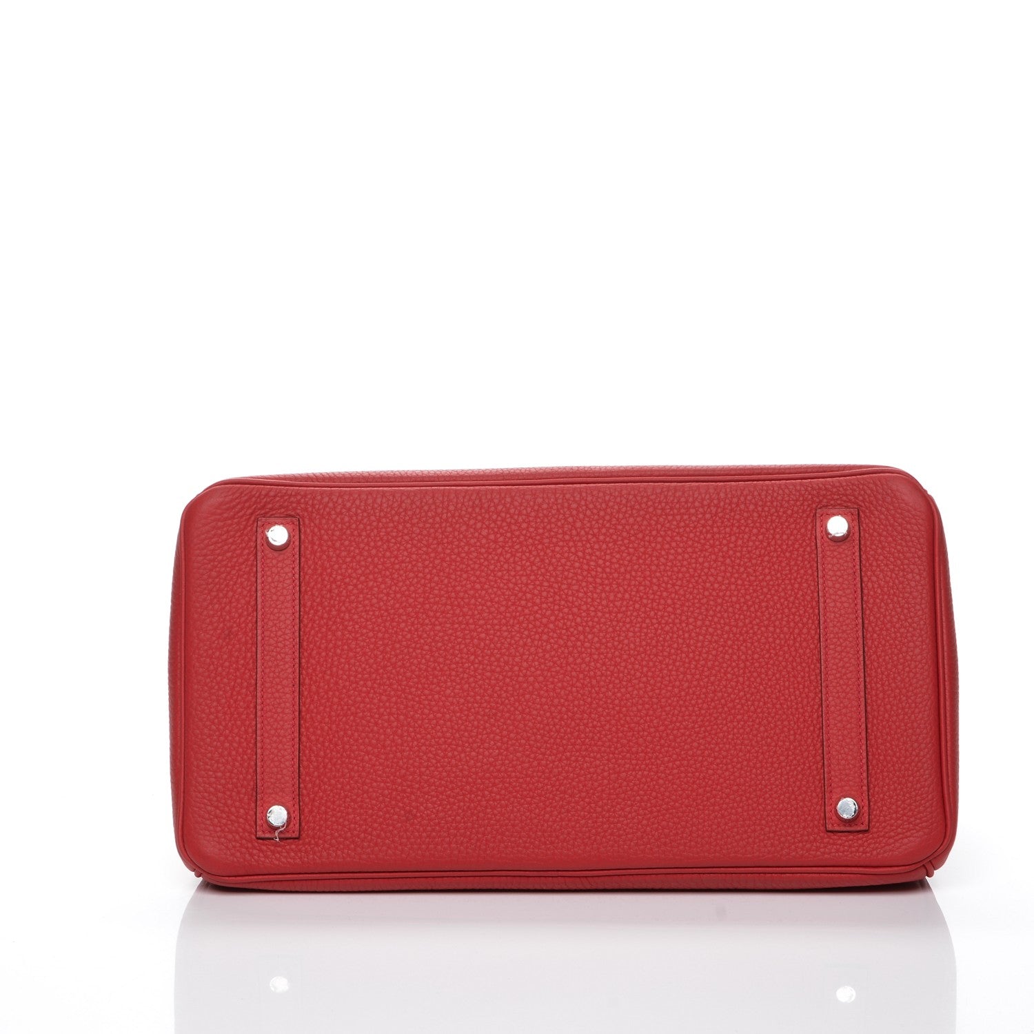 Hermes Taurillon Clemence Horseshoe Birkin 35 Rouge Casaque 6 of 24