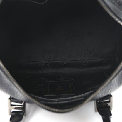 MCM Visetos Heritage Medium Boston Bag Black 5 of 9