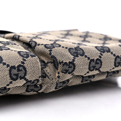 Gucci GG Monogram Web Double Pocket Belt Bag Navy 12 of 13