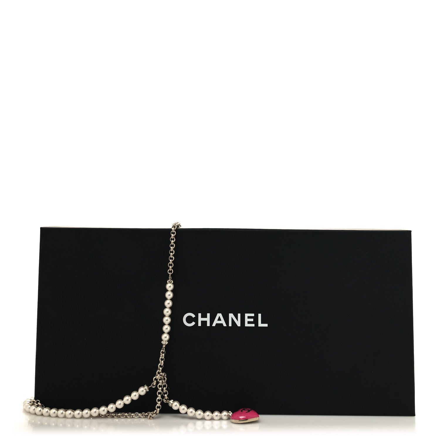 Chanel Pearl Crystal CC Belt 85 Gold Pearly White Pink 5 of 5