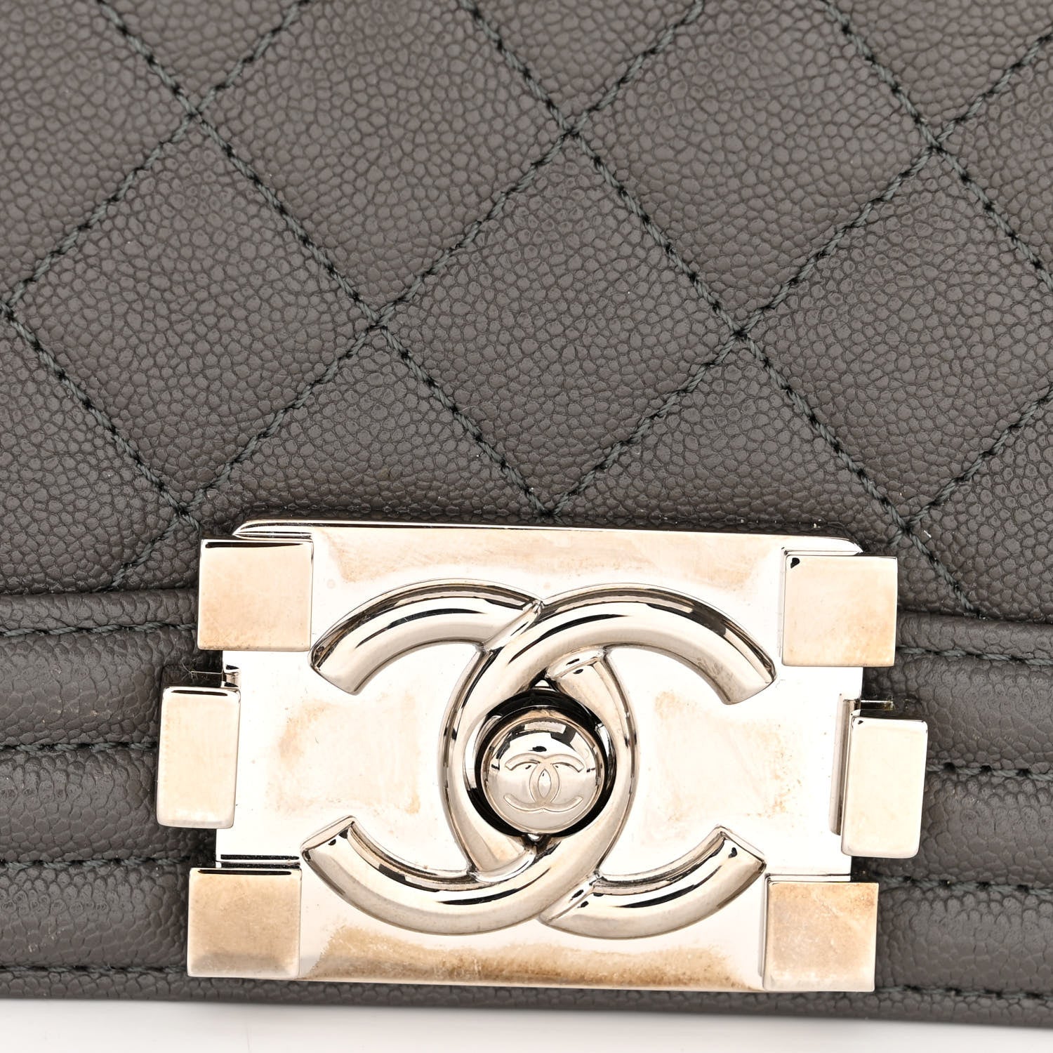 Chanel Caviar Quilted Medium Boy Flap Grey 11 of 11