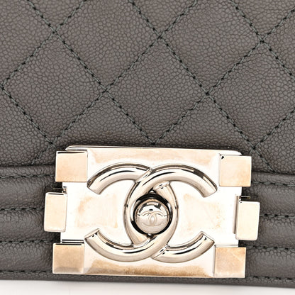 Chanel Caviar Quilted Medium Boy Flap Grey 11 of 11