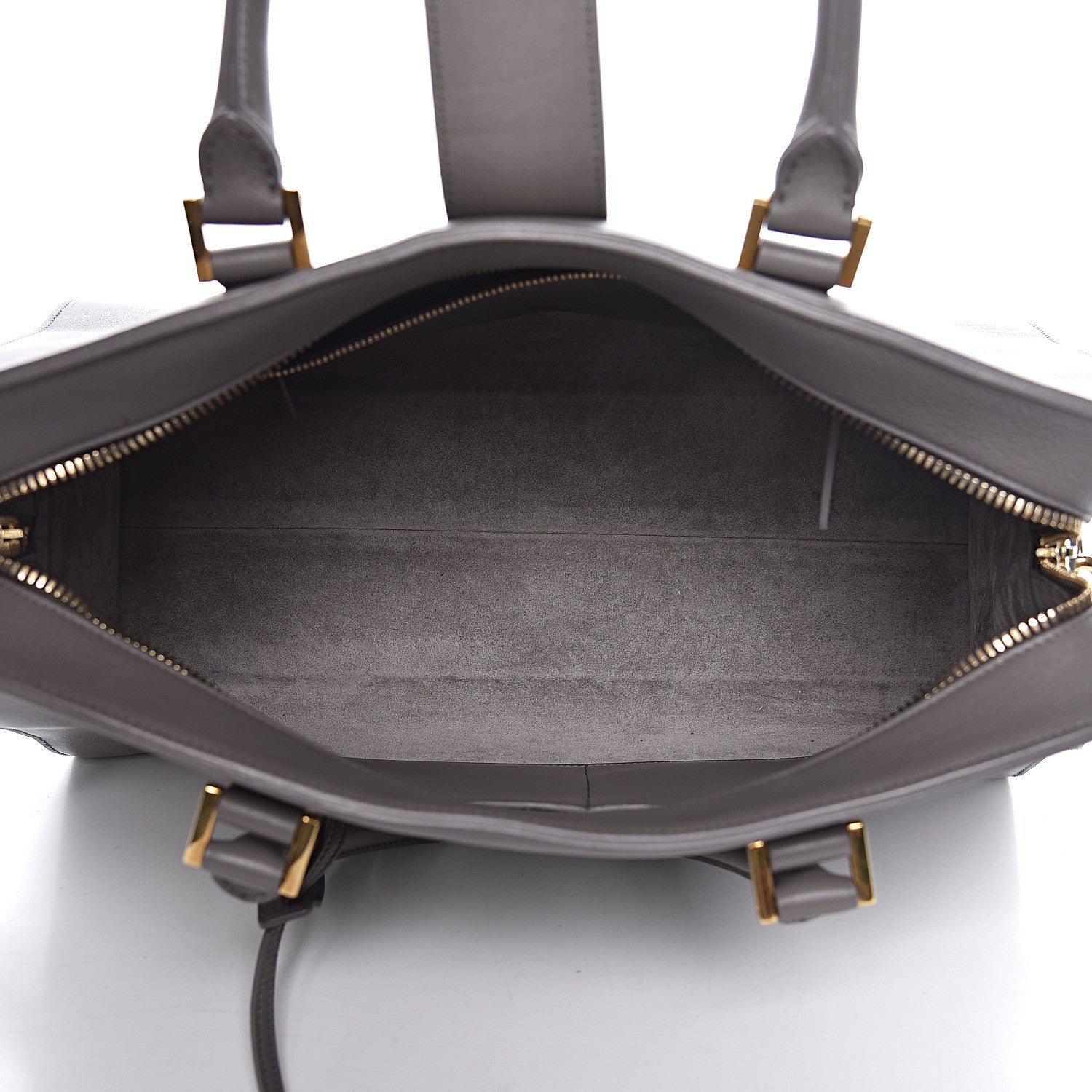 Saint Laurent Smooth Calfskin Medium Monogram Cabas Fog 6 of 17
