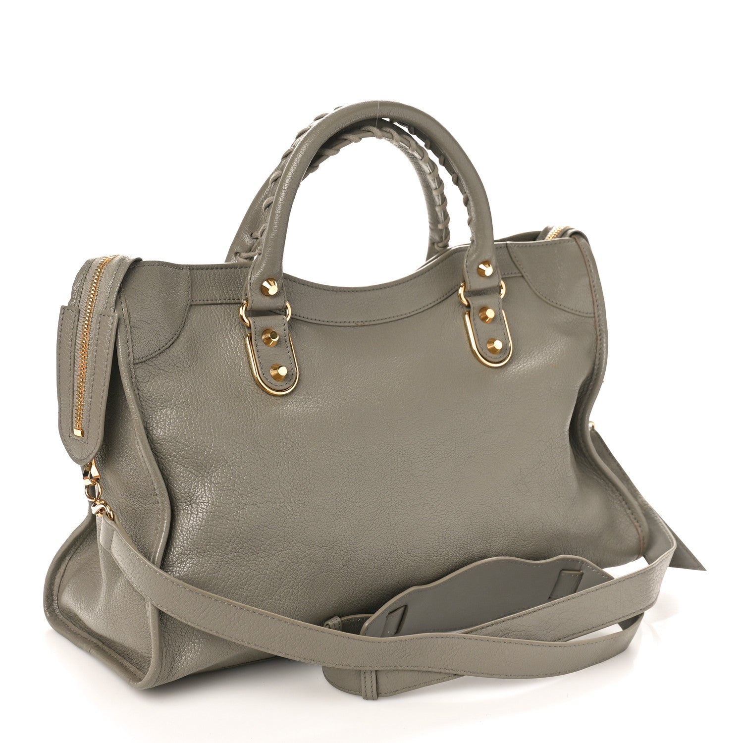 Balenciaga Chevre Gold Metallic Edge Hardware City Gris Taupe 3 of 9