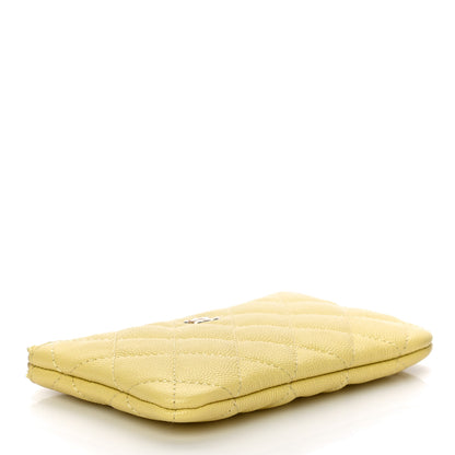 Chanel Caviar Quilted Small Cosmetic Case Yellow 4 of 11