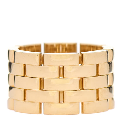 Cartier 18K Yellow Gold Maillon Panthere 5 Rows Ring 54 6.75 3 of 6