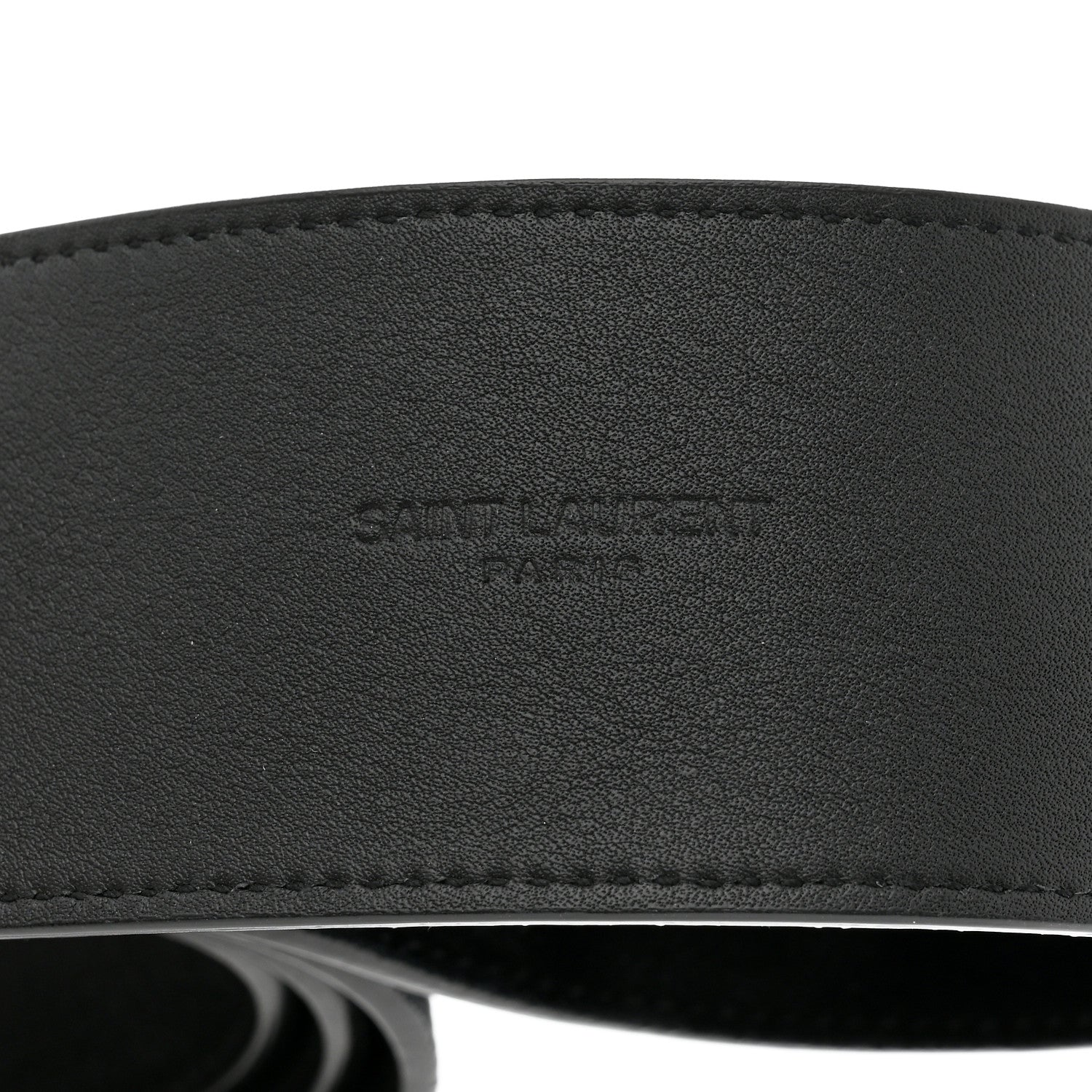 Saint Laurent Suede Crystal Clover Belt 80 32 Black 5 of 7
