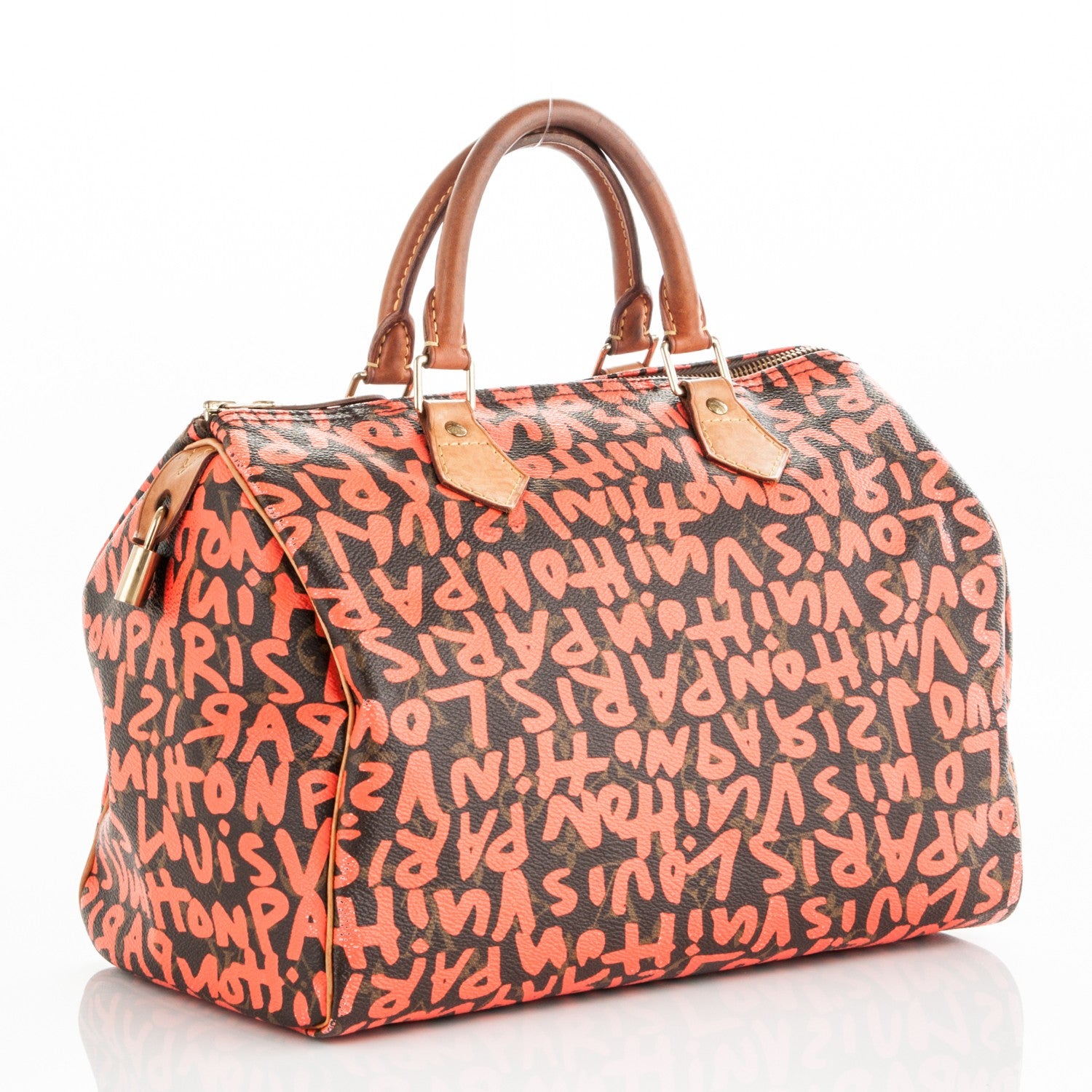 Louis Vuitton Monogram Graffiti Speedy 30 Orange 3 of 7
