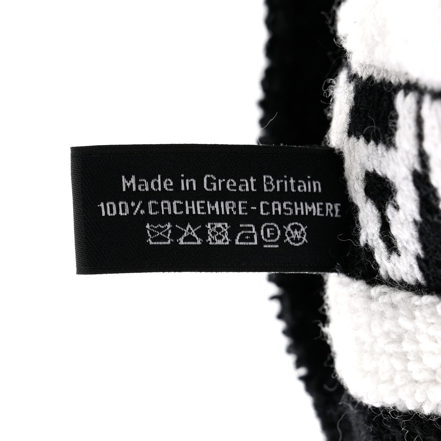 Cashmere CC Beanie Hat Ecru Black
