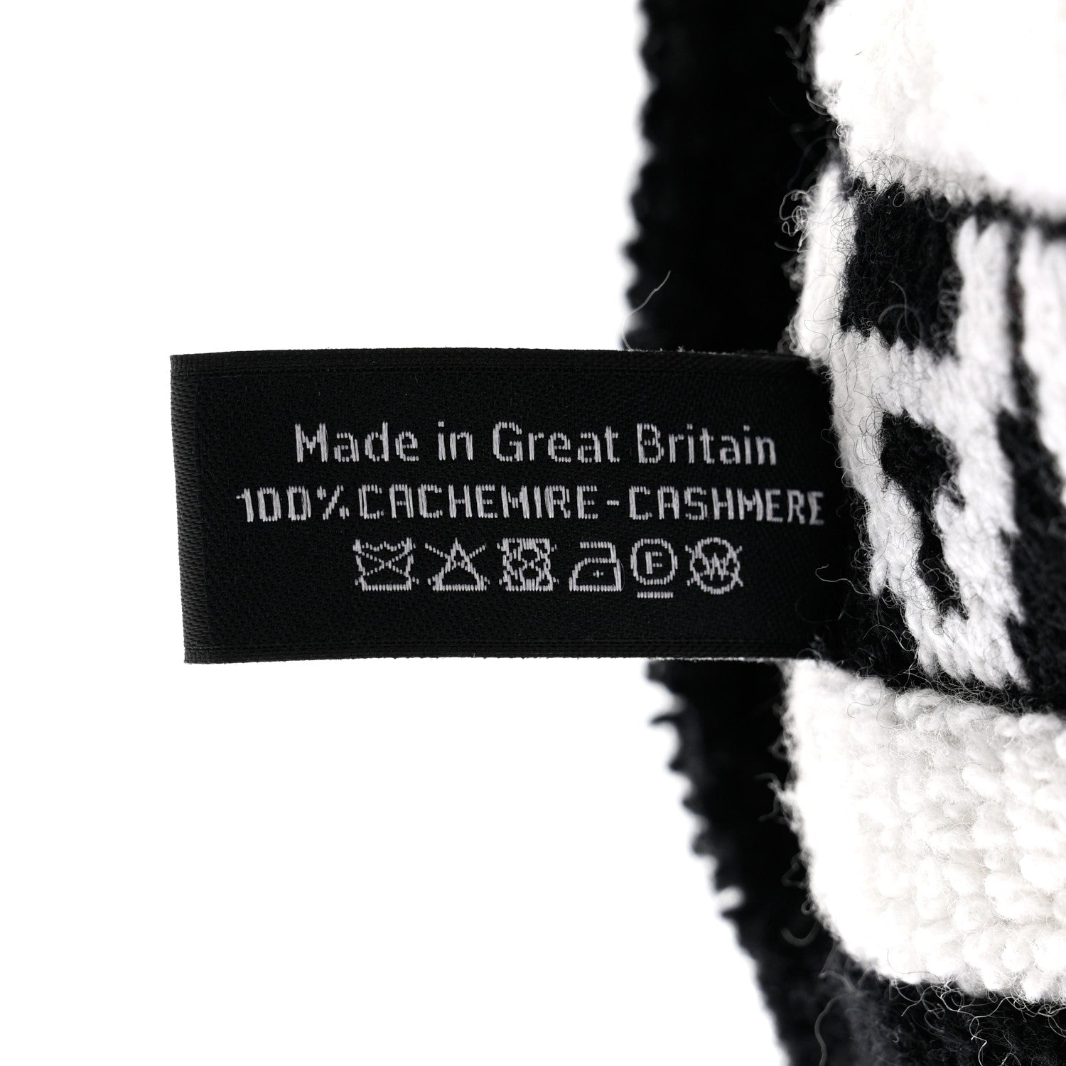 Chanel Cashmere CC Beanie Hat Ecru Black 6 of 6