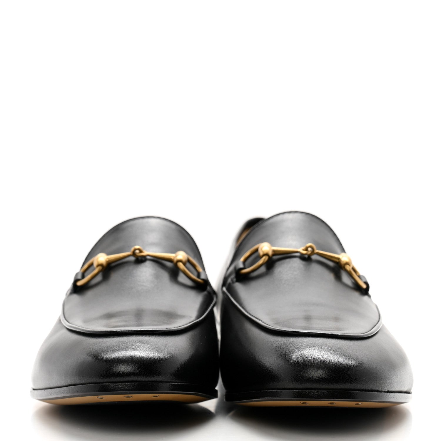 Gucci Calfskin Womens Jordaan Loafers 38.5 Black 2 of 11