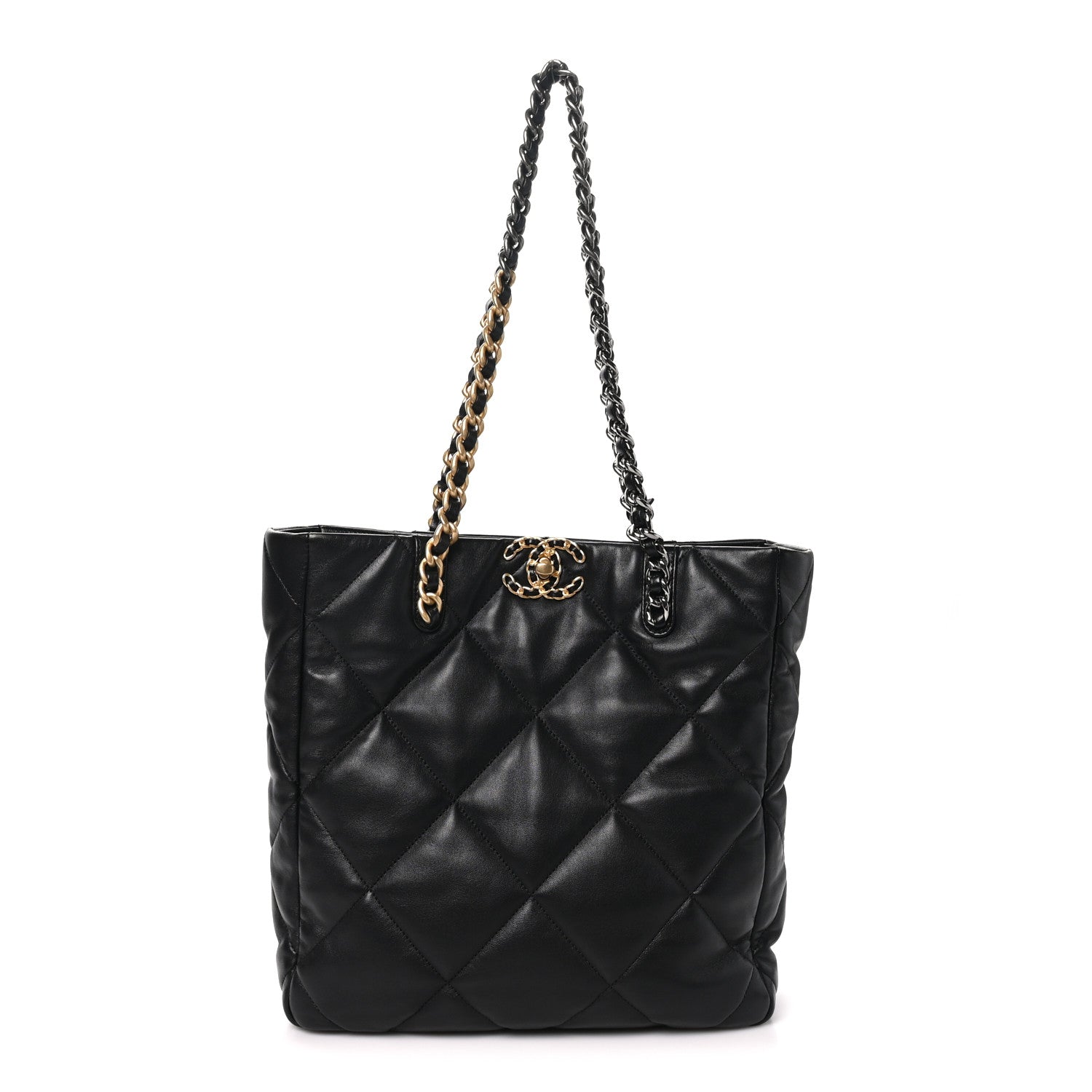 Chanel Lambskin Quilted Chanel 19 Shopping Bag Black 1 of 10