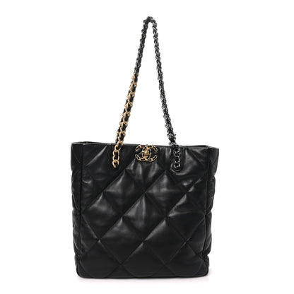 Chanel Lambskin Quilted Chanel 19 Shopping Bag Black 1 of 10