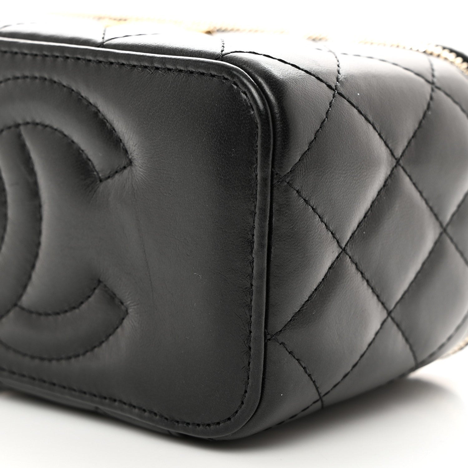 Chanel Lambskin Quilted Small Pillow Crush Vanity Case With Chain Black 10 of 11