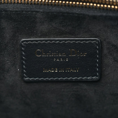 Christian Dior Calfskin Macro Cannage Small Book Tote  Black 6 of 10