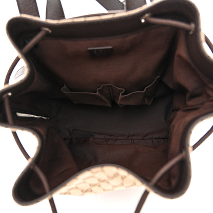 Gucci Monogram Dollar Calfskin O Drawstring Backpack Beige Ebony Testa di Moro Dark Chocolate 5 of 10