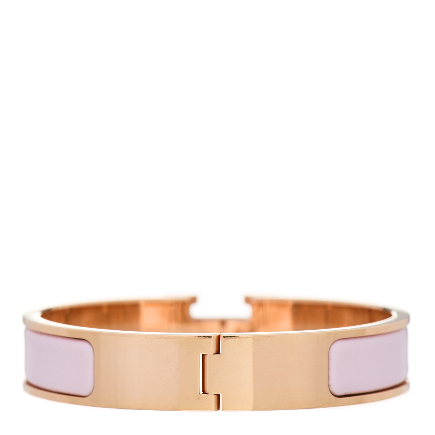 Hermes Enamel Narrow Clic Clac H Bracelet PM Rose Candeur 3 of 7