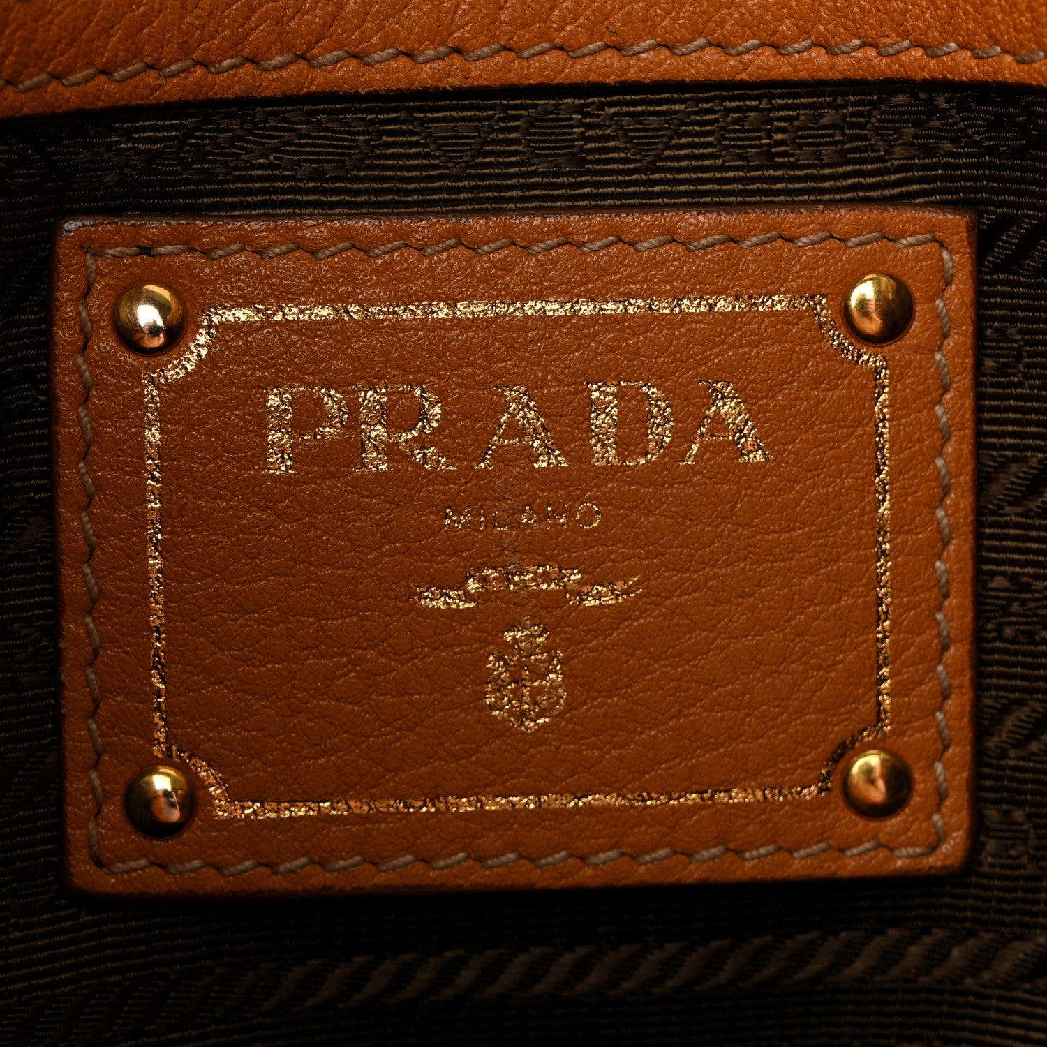 Prada Vitello Daino Side Zip Shopper Tote Caramel 6 of 15