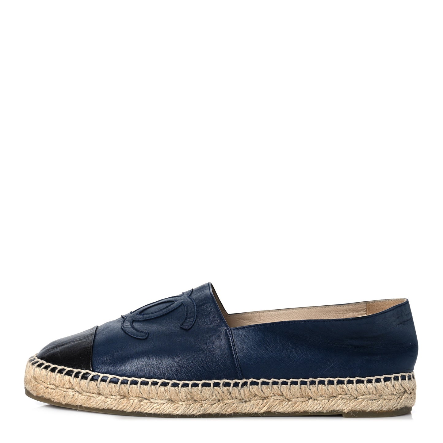 Lambskin CC Espadrilles 41 Navy Black