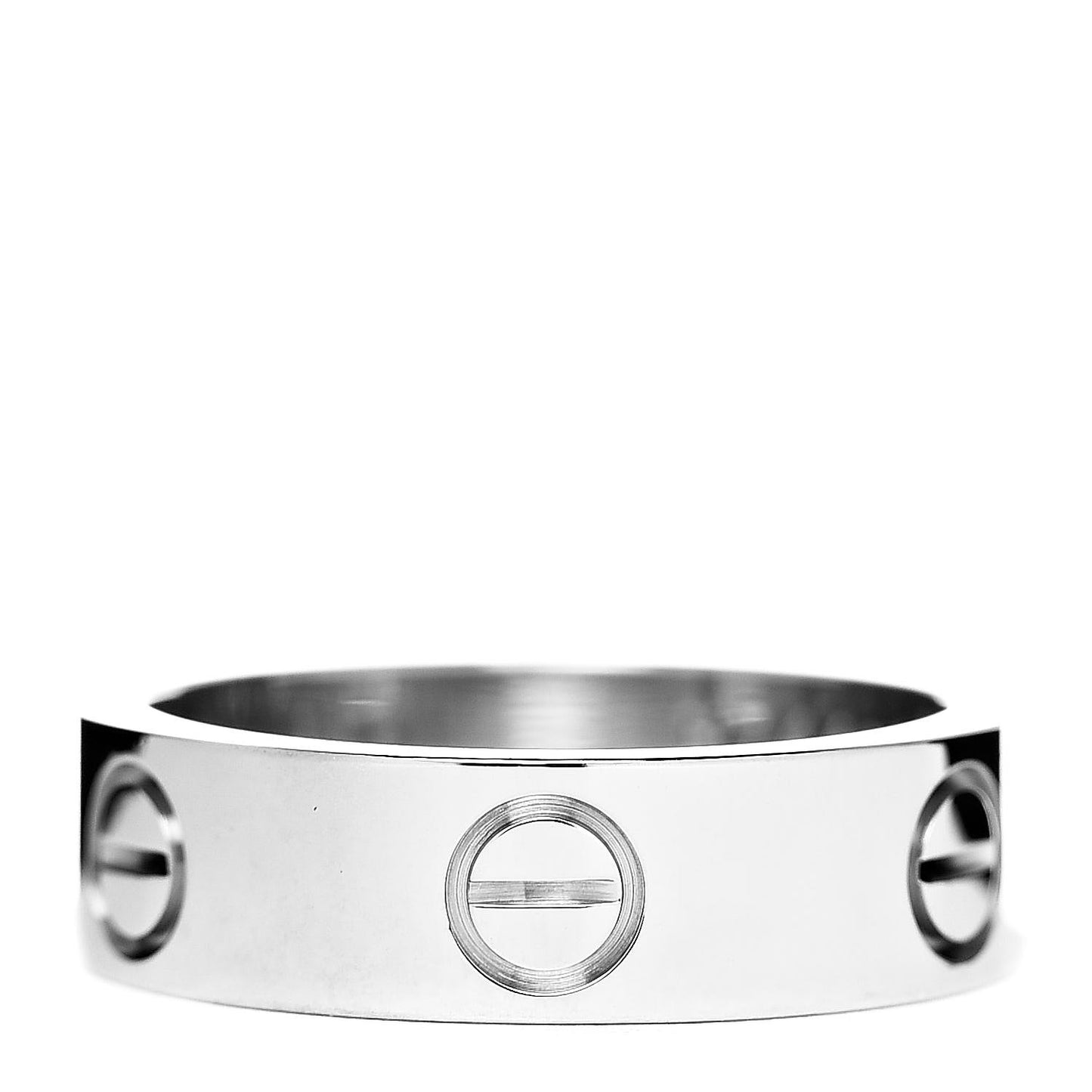 18K White Gold 5.5mm LOVE Ring 54 6.75