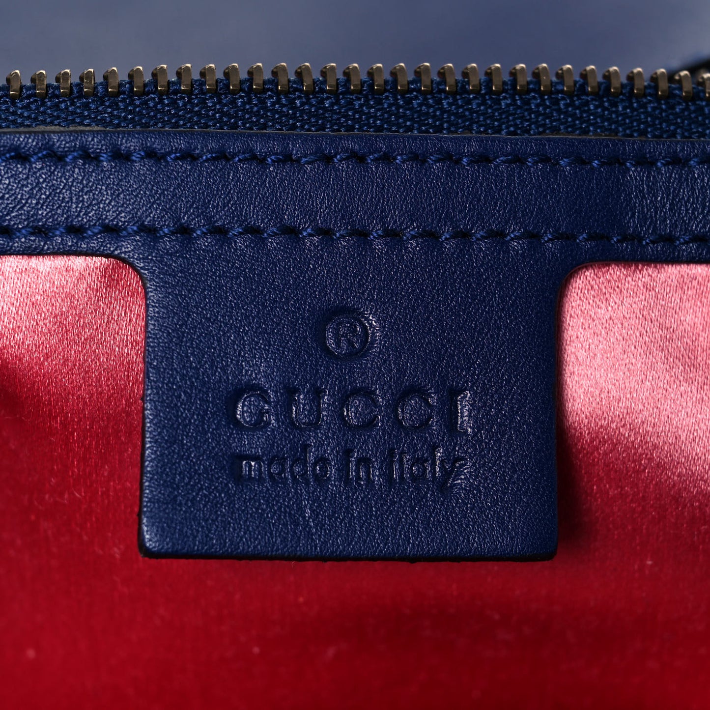 Velvet Matelasse Medium GG Marmont Shoulder Bag Cobalt Blue
