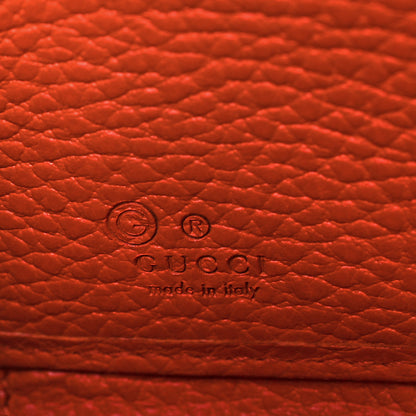 Gucci Monogram Dollar Calfskin Zip Around Wallet Beige Ebony Sun Orange 6 of 8