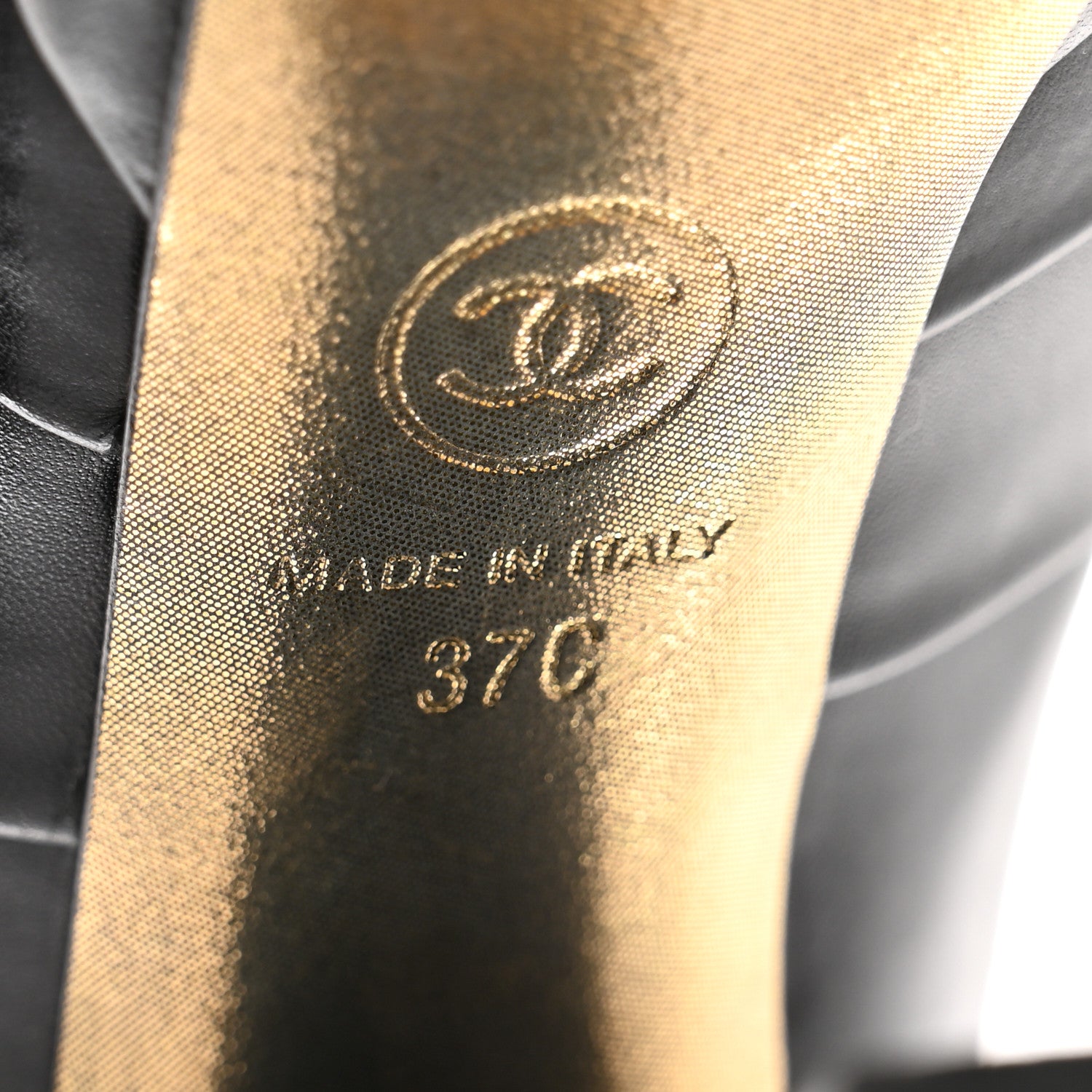 Chanel Calfskin Knee High Boots 37 Black 6 of 8