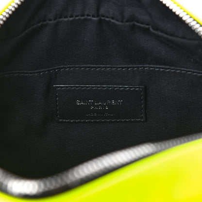 Saint Laurent Patent Calfskin Matelasse Monogram Lou Camera Bag Neon Yellow 6 of 9