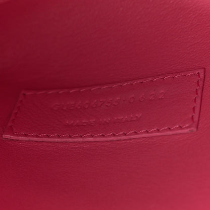 Saint Laurent Snakeskin Embossed Stripe Toy Shopping Tote White Pink 7 of 12