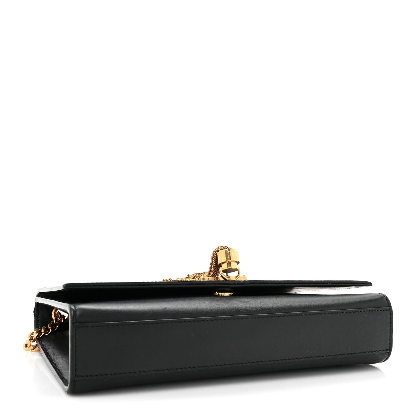 Smooth Calfskin Medium Classic Monogram Kate Tassel Satchel Black