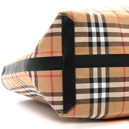 Burberry Vintage Check Medium The Giant Reversible Tote Antique Yellow Bright Red 15 of 20