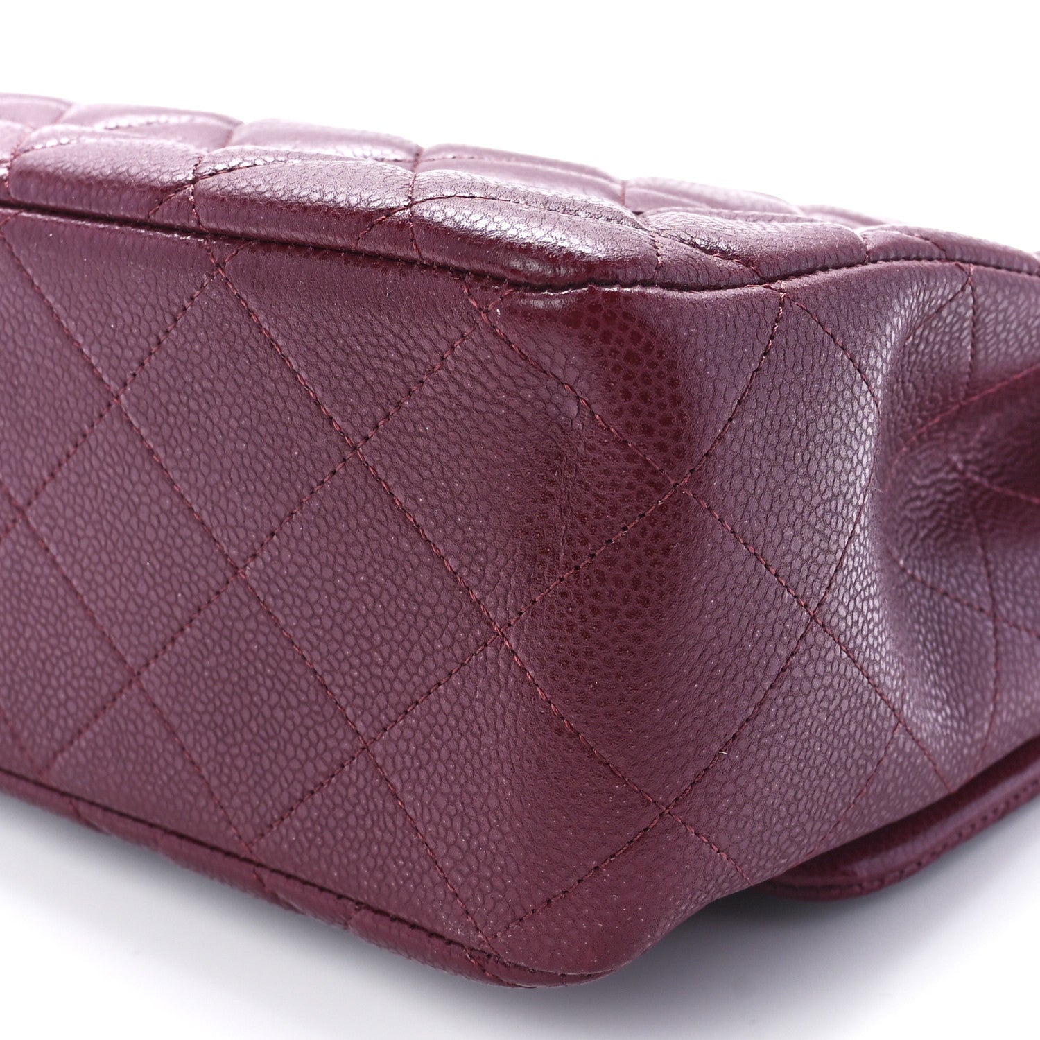 Chanel Caviar Quilted Jumbo Single Flap Dark Red 12 of 12
