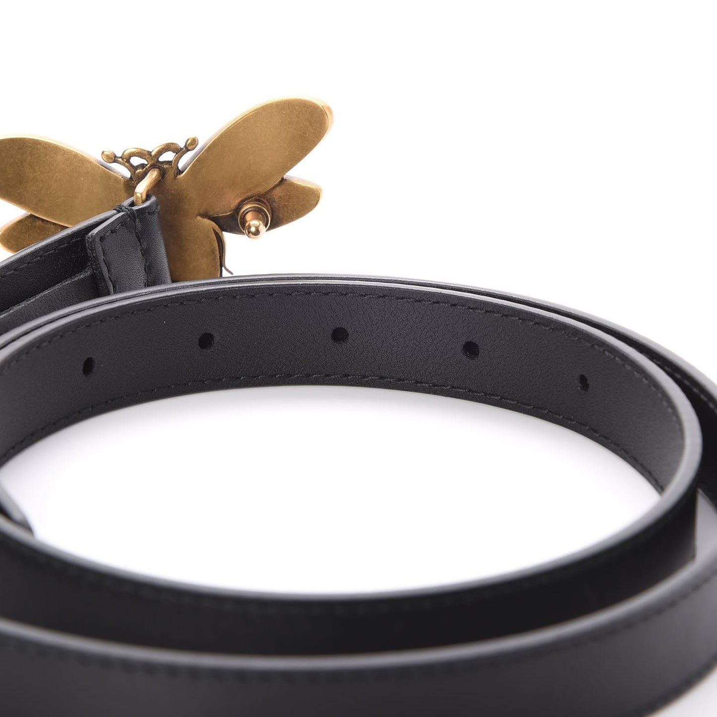 Calfskin Queen Margaret Bee Belt 90 36 Black